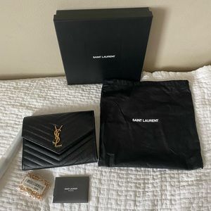 CASSANDRE MATELASSÉ FLAP POUCH IN QUILTED GRAIN DE POUDRE EMBOSSED LEATHER